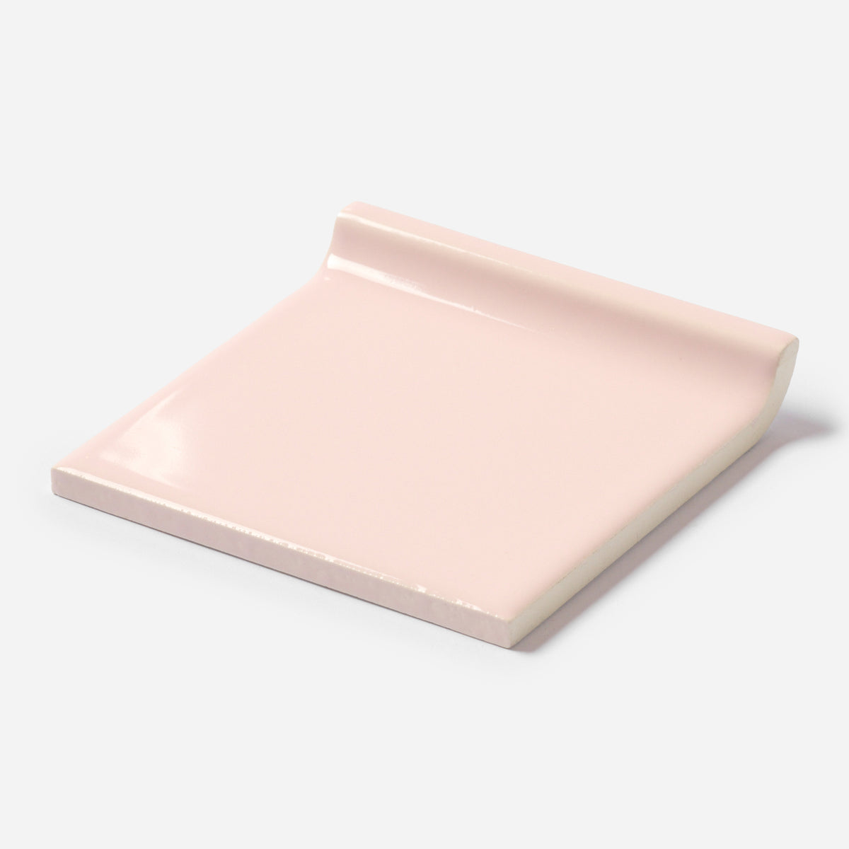 1960s FLORIDA TILE Venetian Pink Square Cove Base Tile