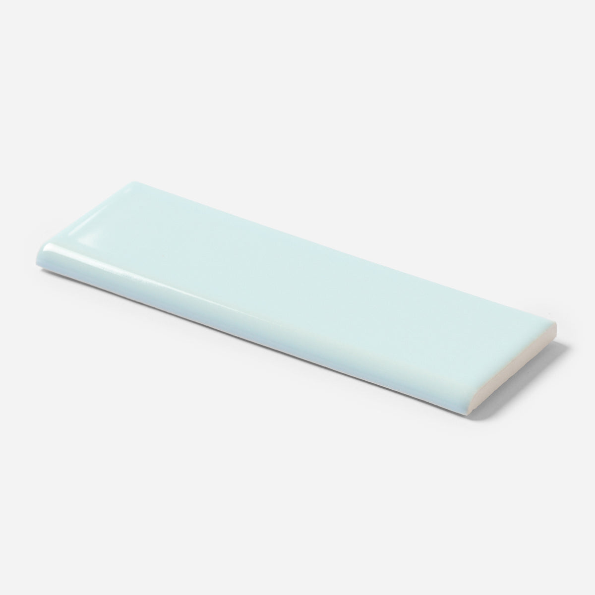 1960s Florida Tile Sky Blue Bullnose Tile
