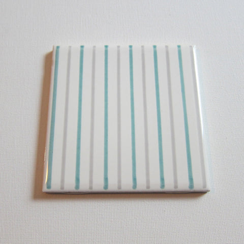 Vintage 1960s Mid-Century Modern Striped Wall Tile, 10 Sq Ft Lot - 80 Piece Set, 100 Sq Ft Available