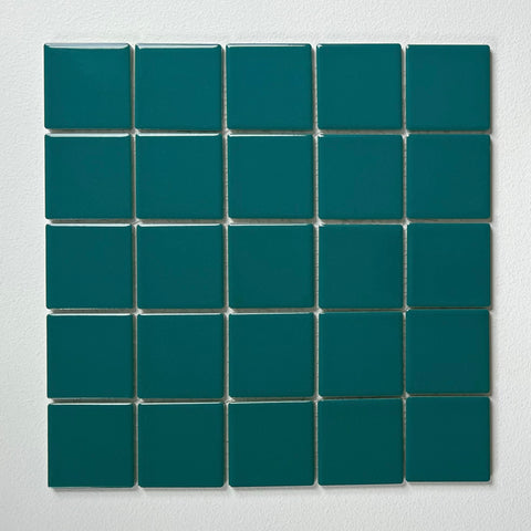 Jade Green Vintage Color Tile 1980s Wall Tile, 22 Sq Ft Lot - 22 Piece Set