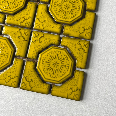 Yellow Japanese 1960s Wall Tile, 10 Sq Ft Lot - 10 Piece Set, 80 Sq Ft Available