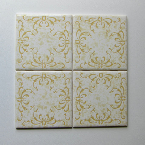 Yellow 1970s Japanese Fujimiyaki Porcelain Wall Tile, 28 Sq Ft Lot - 224 Piece Set