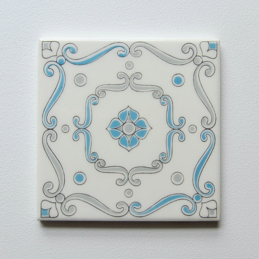 Vintage Mid 20th Century Blue Italian Porcelain Wall Tile, 20 Sq Ft Lot - 159 Piece Set