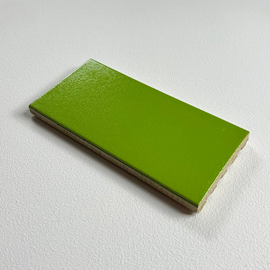 1960s Lime Green Philadelphia Subway Glazed Wall Brick Tile, 80 Sq Ft Available - 10 Sq Ft Per Box