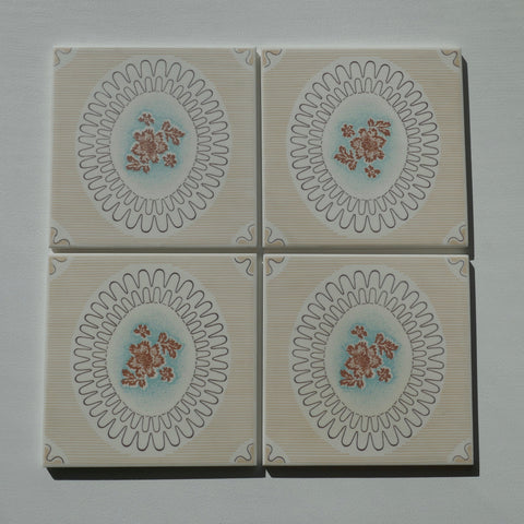 Vintage Mid 20th Century Italian Porcelain Wall Tile, 9 Sq Ft Lot - 36 Piece Set