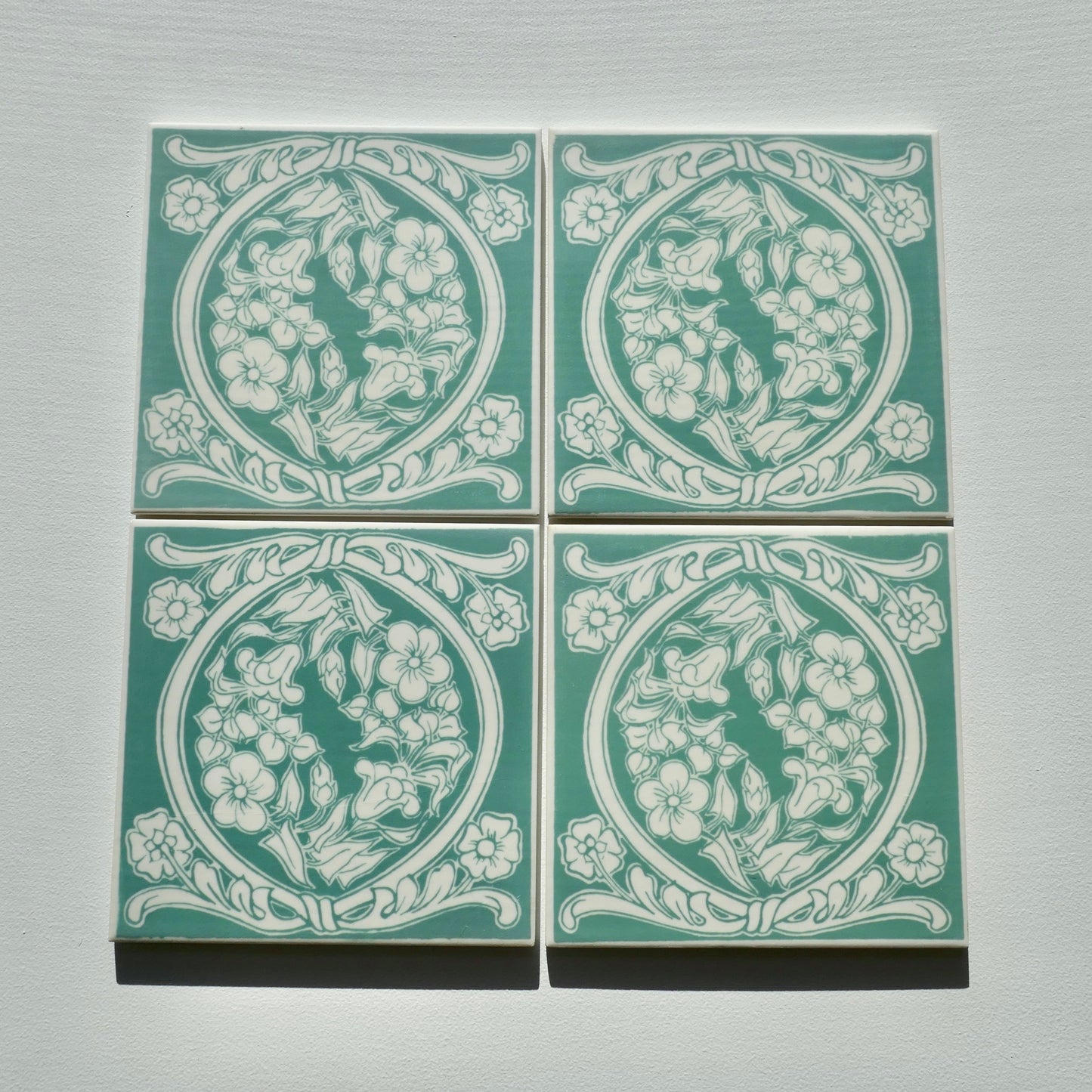 Vintage Porcelain 1960s Italian Mid-Century Modern Original Wall Tile, 22 Sq Ft Lot - 88 Piece Set