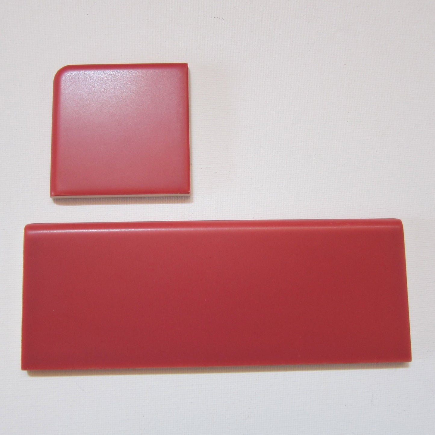 Vintage 1960s Mid-Century Modern Red Floor Tile, 16 Sq Ft Lot - 64 Piece Set, 32 Sq Ft Available