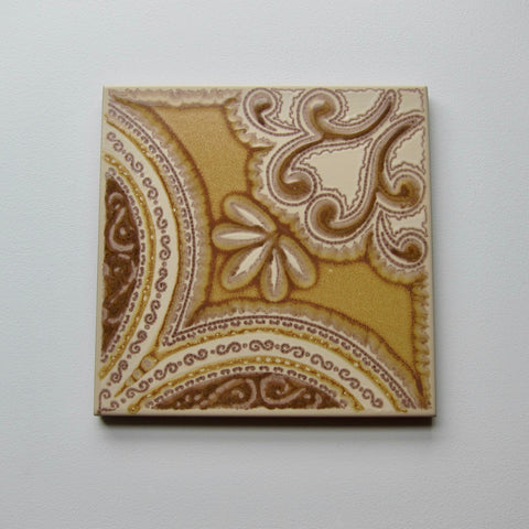 Vintage 1970s Italian Yellow Glazed Terracotta Floor Tile, 12 Sq Ft Lot - 27 Piece Set, 24 Sq Ft Available