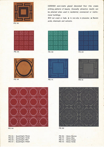 Vintage 1960s Mid-Century Modern Floor Tile, 10 Sq Ft Lot - 40 Piece Set, 80 Sq Ft Available