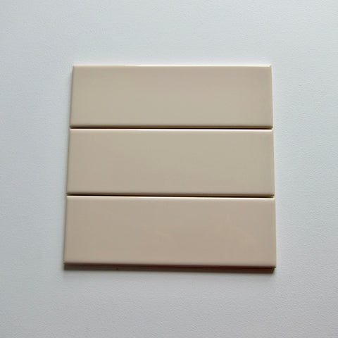 Vintage 1970s French Villeroy and Boch Beige Porcelain Wall Tile, 20.5 Sq Ft Lot - 150 Piece Set, 880 Sq Ft Available