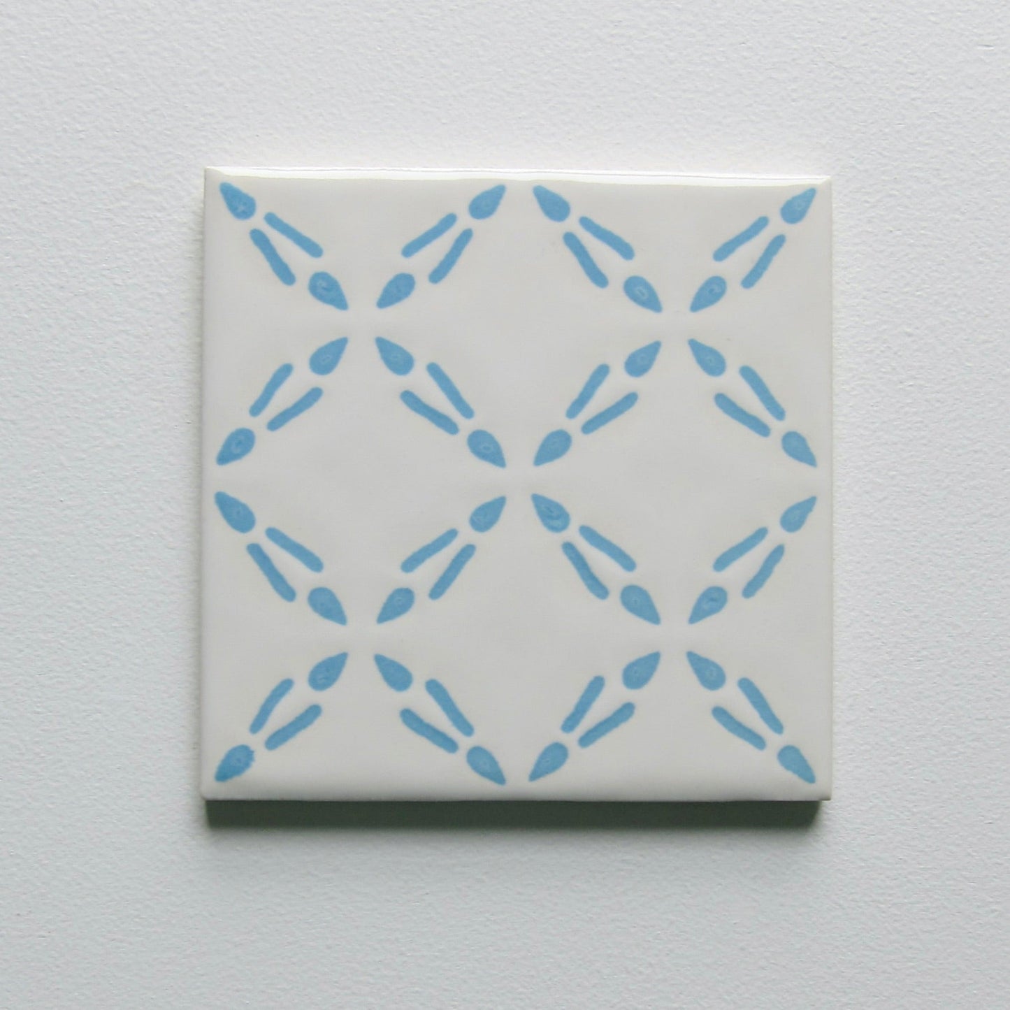 Vintage Wenczel Blue & White 1960s Mid-Century Modern Wall Tile, 24 Sq Ft Lot - 180 Piece Set