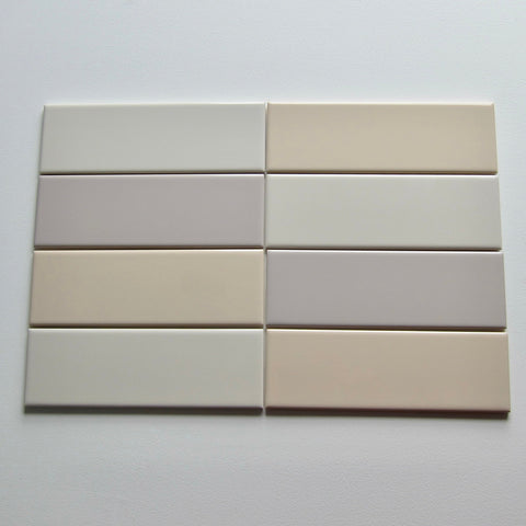 Vintage 1970s French Villeroy and Boch Mauve Porcelain Wall Tile, 20.5 Sq Ft Lot - 150 Piece Set, 922 Sq Ft Available