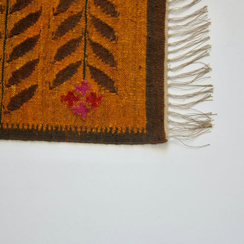 Vintage 90s Polish Wool Traditional Kilim Throw Rug