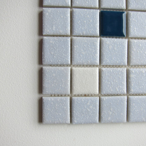 Vintage Japanese Mosaic 1970s Blue Floor/ Wall Tile, 27 Sq Ft Lot - 24 Piece Set