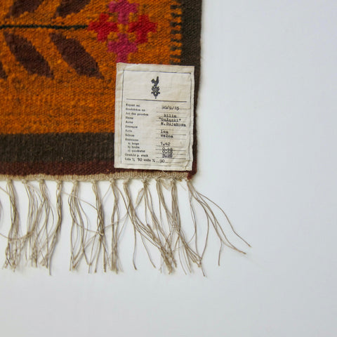 Vintage 90s Polish Wool Traditional Kilim Throw Rug