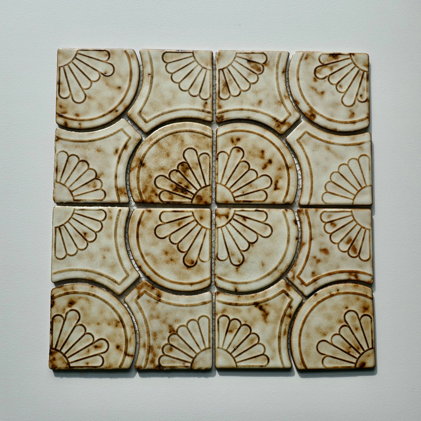 Vintage Japanese 1970s Glazed Floor Tile, 27 Sq Ft Lot - 20 Piece Set, 54 Sq Ft Available