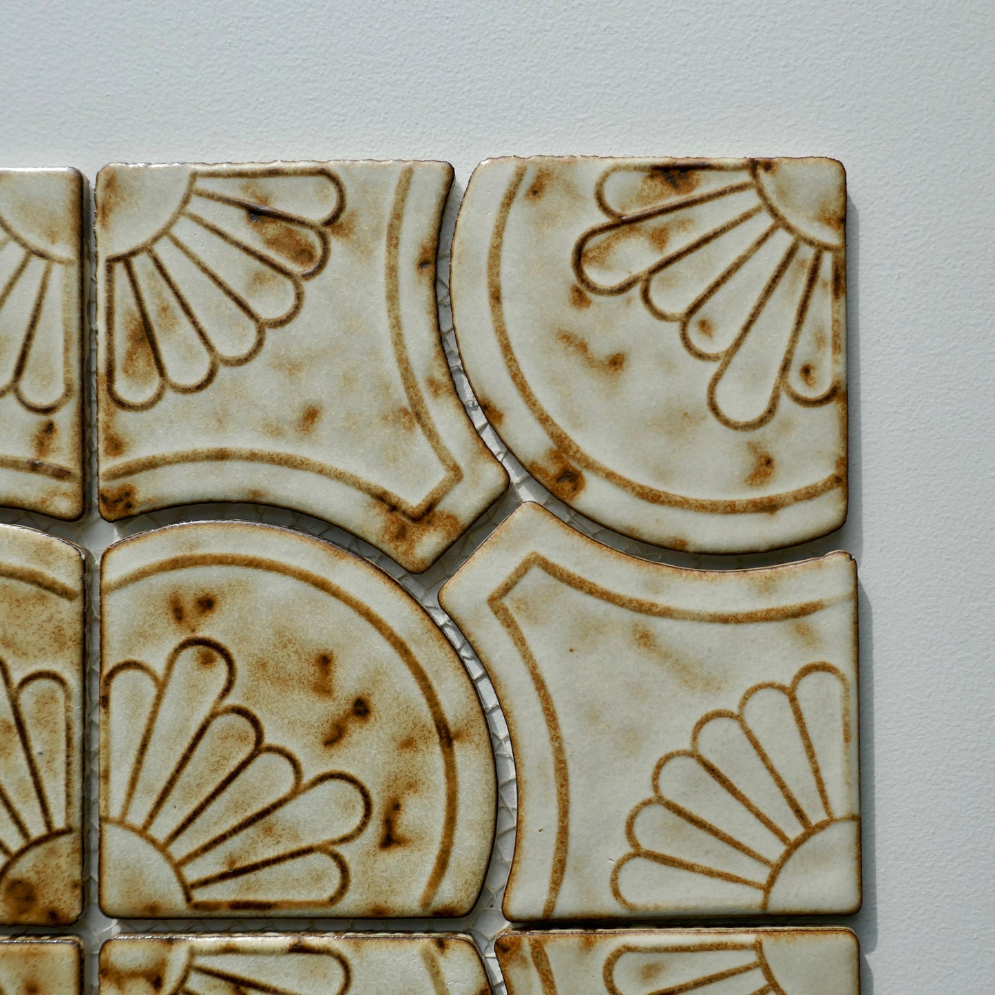 Vintage Japanese 1970s Glazed Floor Tile, 27 Sq Ft Lot - 20 Piece Set, 54 Sq Ft Available